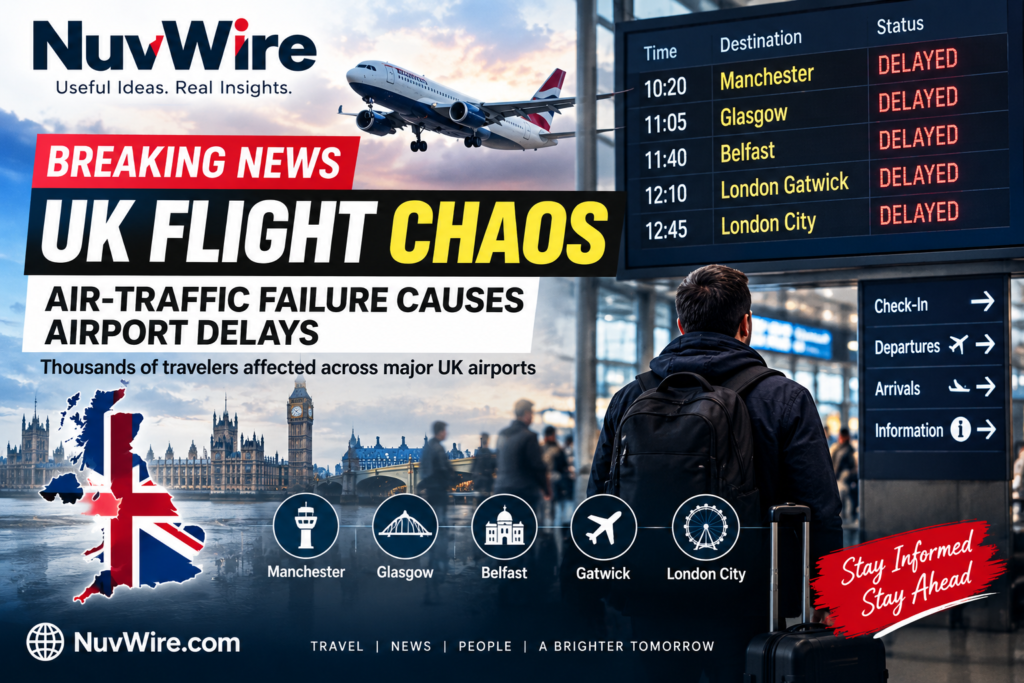 UK flight delays caused by an air-traffic control failure affecting major airports