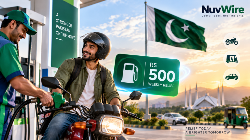 Pakistan Petrol Relief Scheme with Rs500 weekly fuel relief for eligible motorcycles and three-wheelers