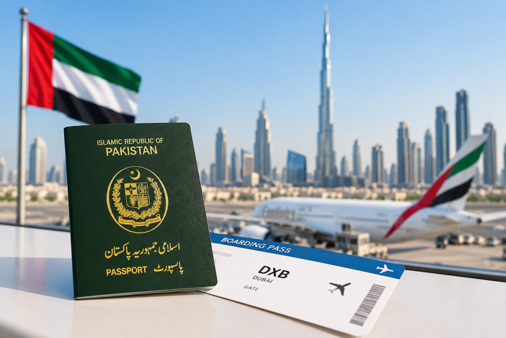 Dubai visa update 2026 showing travel insurance requirement for Pakistani travellers