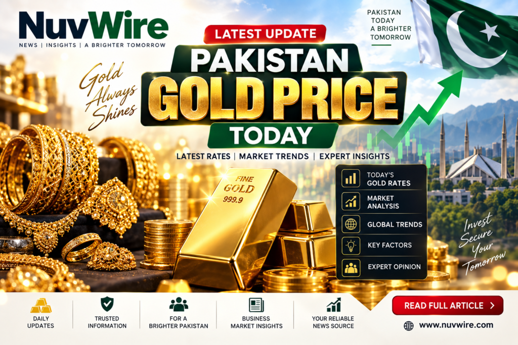 Pakistan Gold Price today showing latest 24K and 22K gold rates