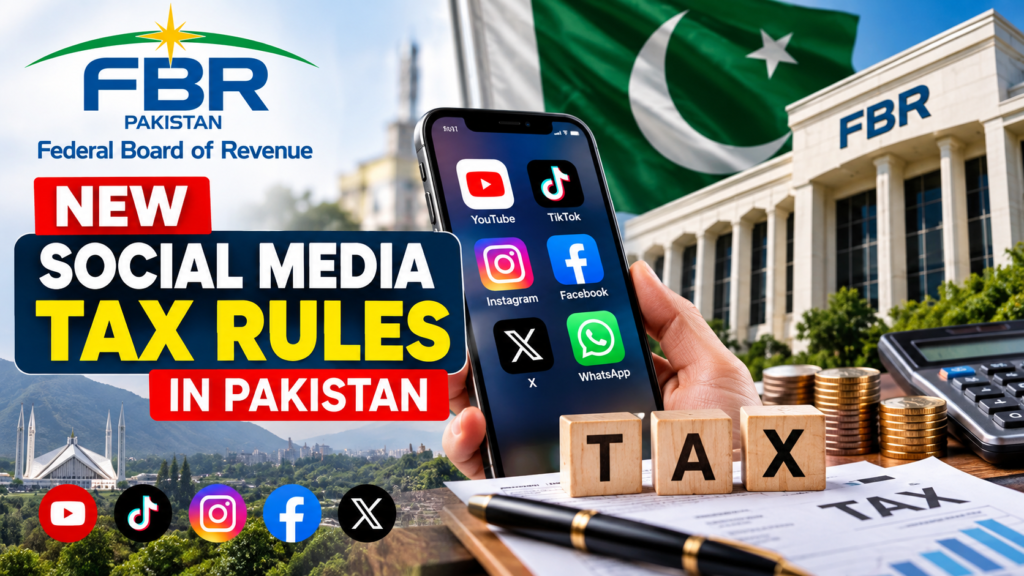 Pakistan FBR social media tax rules for influencers and digital creators in 2026