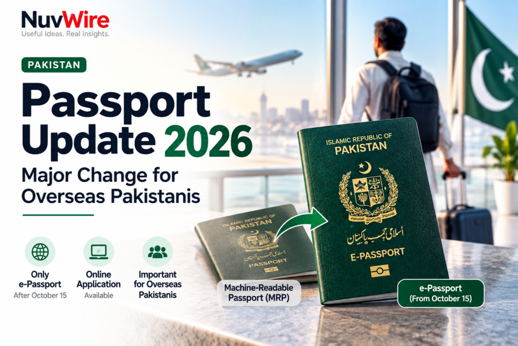 Pakistan passport update 2026 showing new e-Passport rules for Overseas Pakistanis