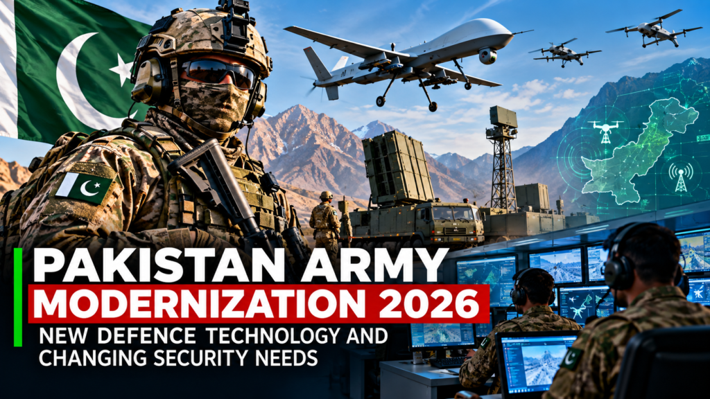 Pakistan Army modernization 2026 featuring new defence technology, drones and surveillance systems