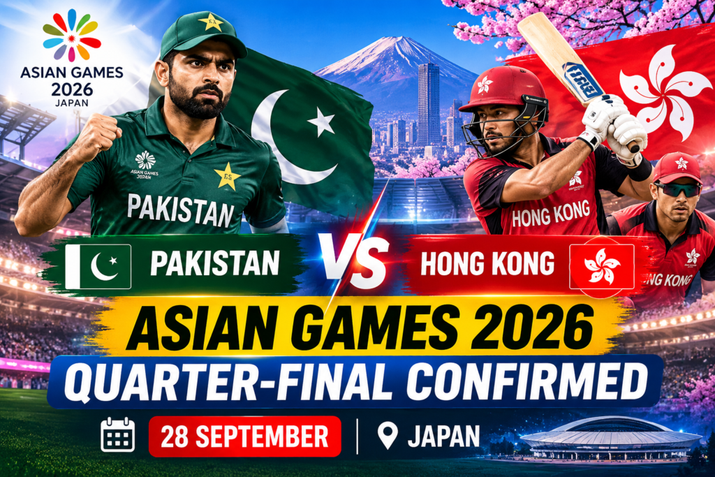 Pakistan vs Hong Kong cricket quarter-final at Asian Games 2026