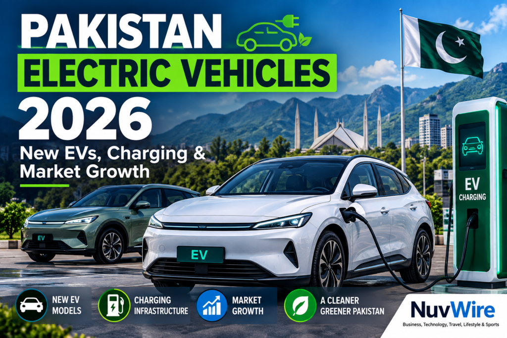 Pakistan electric vehicles 2026 showing electric cars and charging infrastructure
