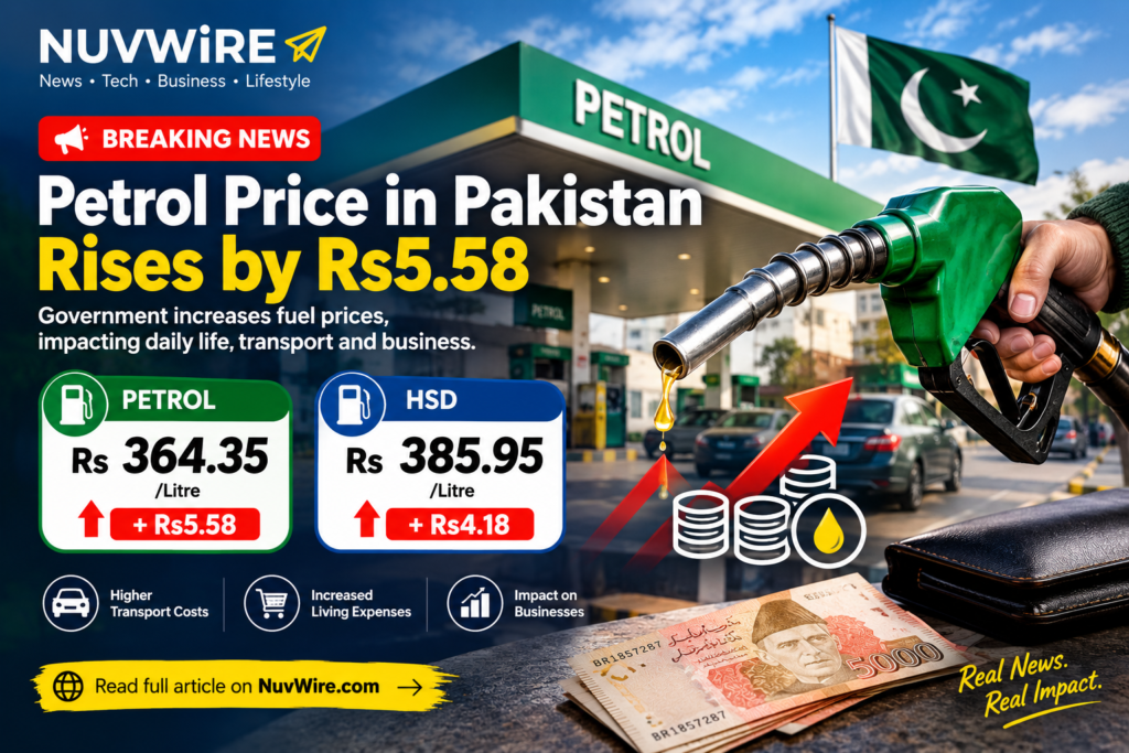 Petrol Price in Pakistan rises by Rs5.58 to Rs364.35 per litre