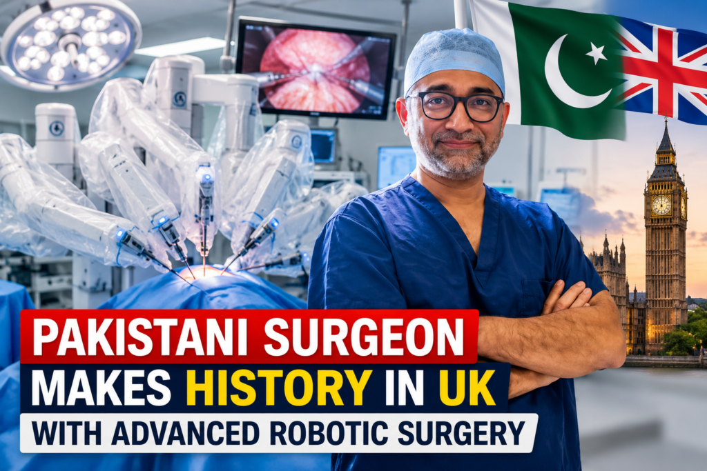 Pakistani surgeon making history in the UK with advanced robotic surgery